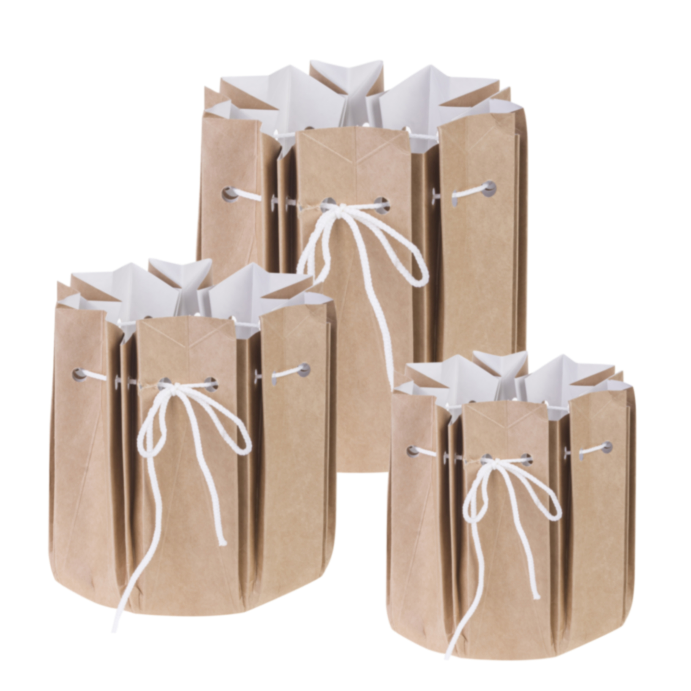 Аквабокс для цветов (пластик, картон), D16,5xH16,5 см, набор (3 шт) Натуральный