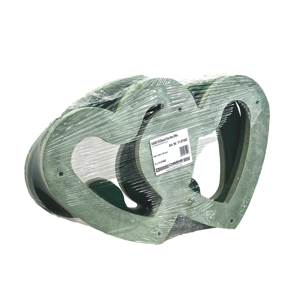 Пеноформа "Eсоbase Двойное Сердце", 40x58xH5,5 см (2 шт), Oasis Зеленый