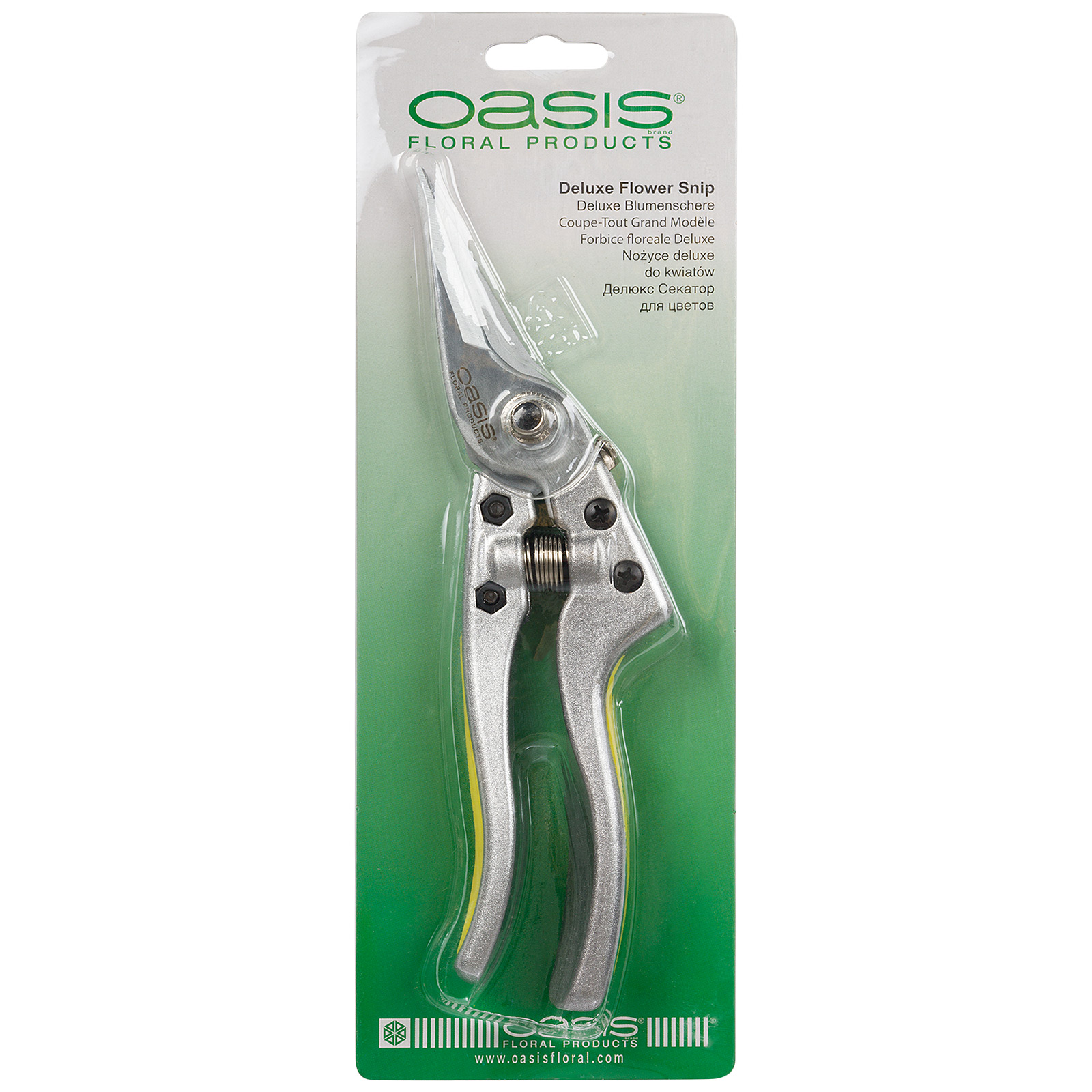 Ножницы флористические "Deluxe Flower Snip" (углеродистая сталь), 20 см, Oasis Серый