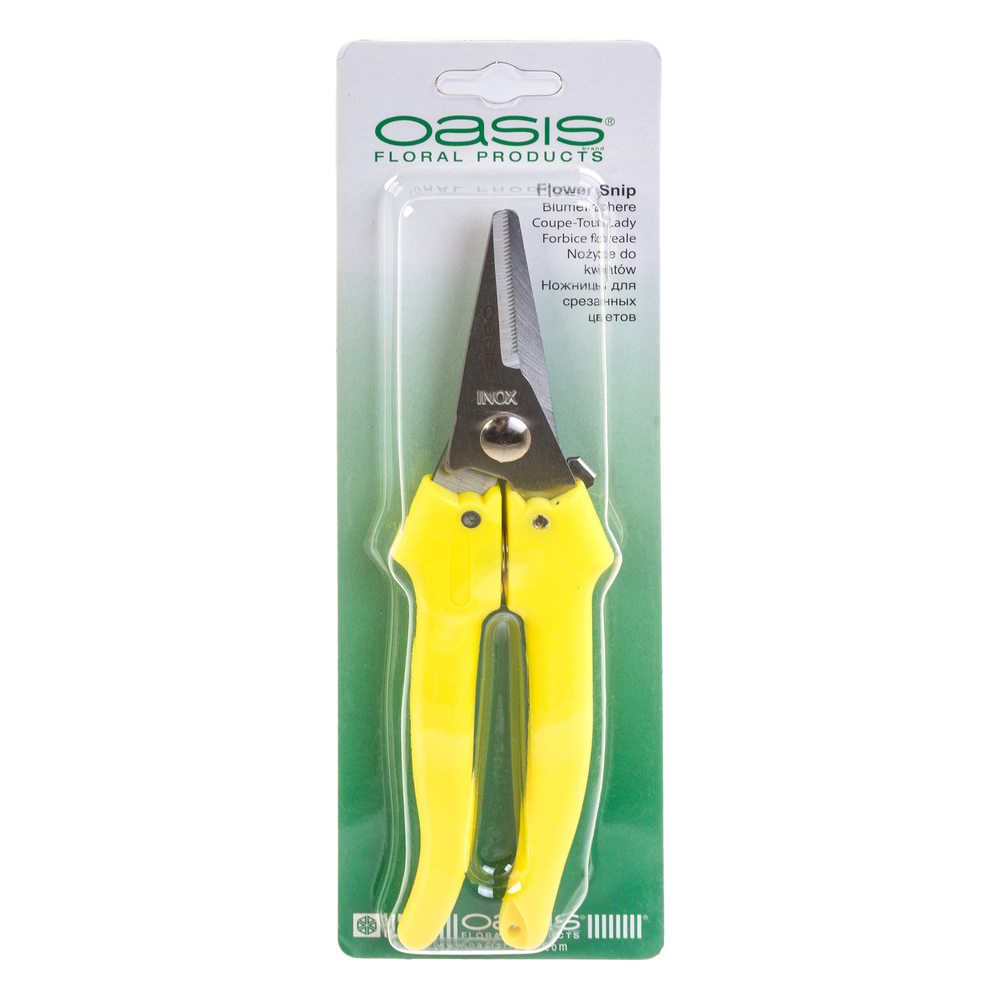 Ножницы флористические "Flower Snip" (премиальная сталь), 17 см, Oasis Желтый