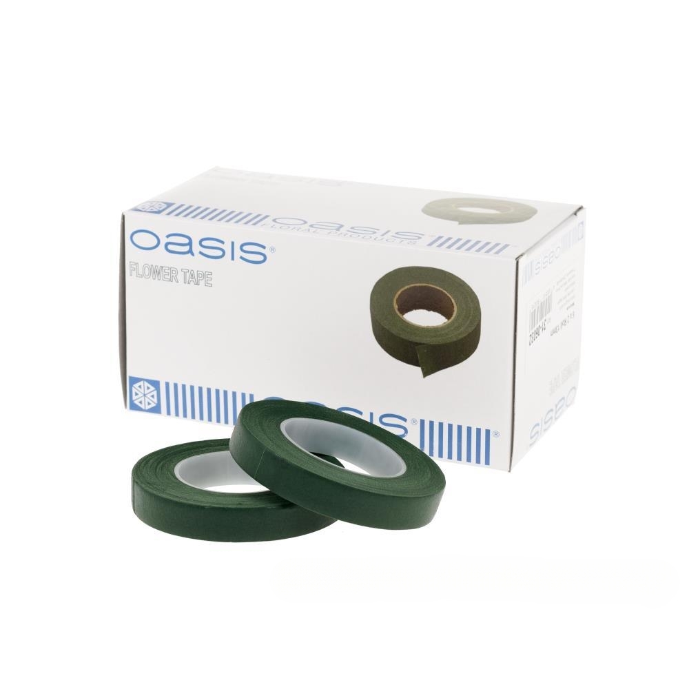 Лента-тейп "Flower Tape", флористическая вощеная, 1,3 смх27 м, набор (2 шт), Oasis Зеленый мох