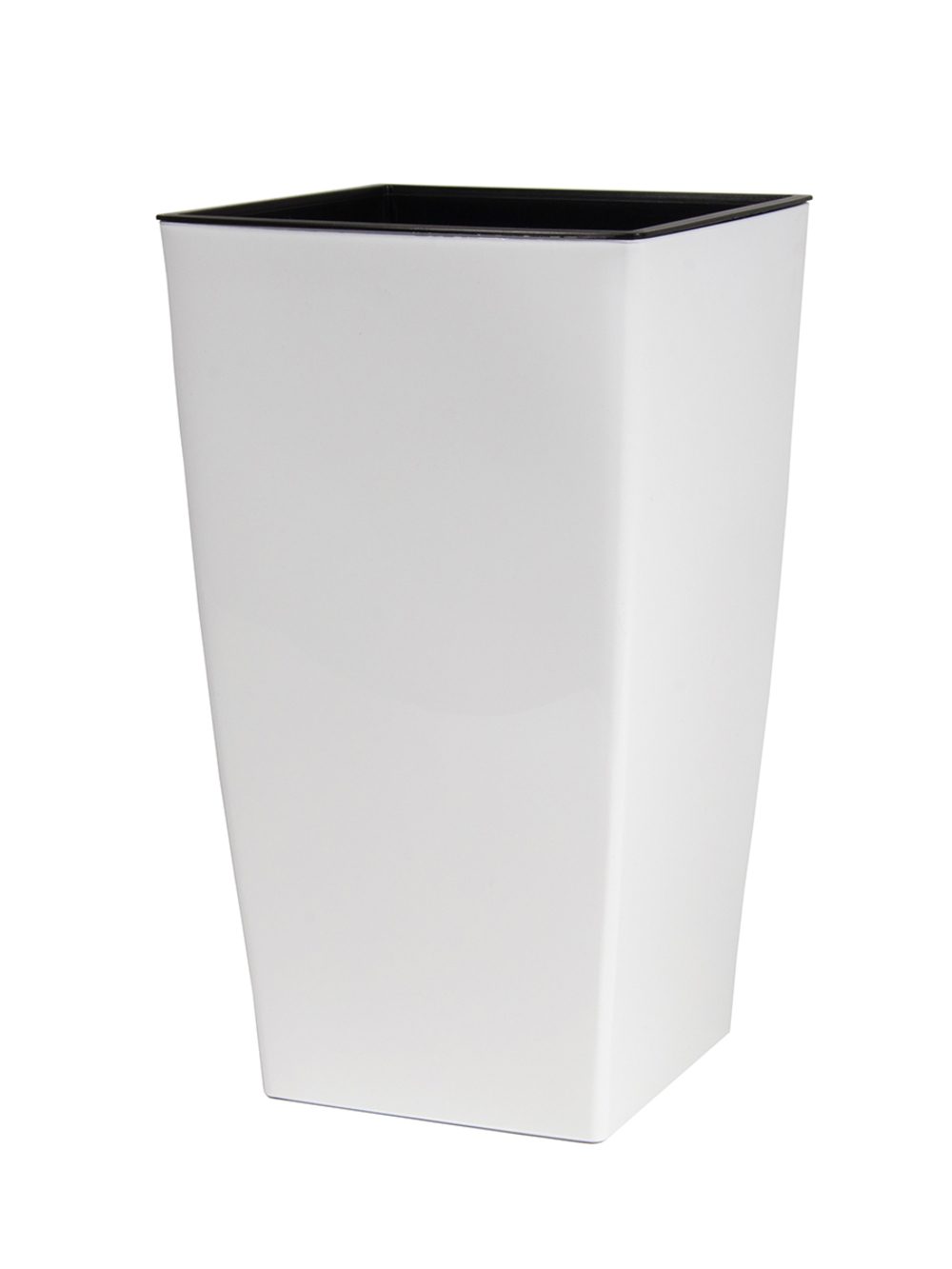 Кашпо Lechuza "Color Cubico Complete white" (пластик), 22x22xH41 см Белый