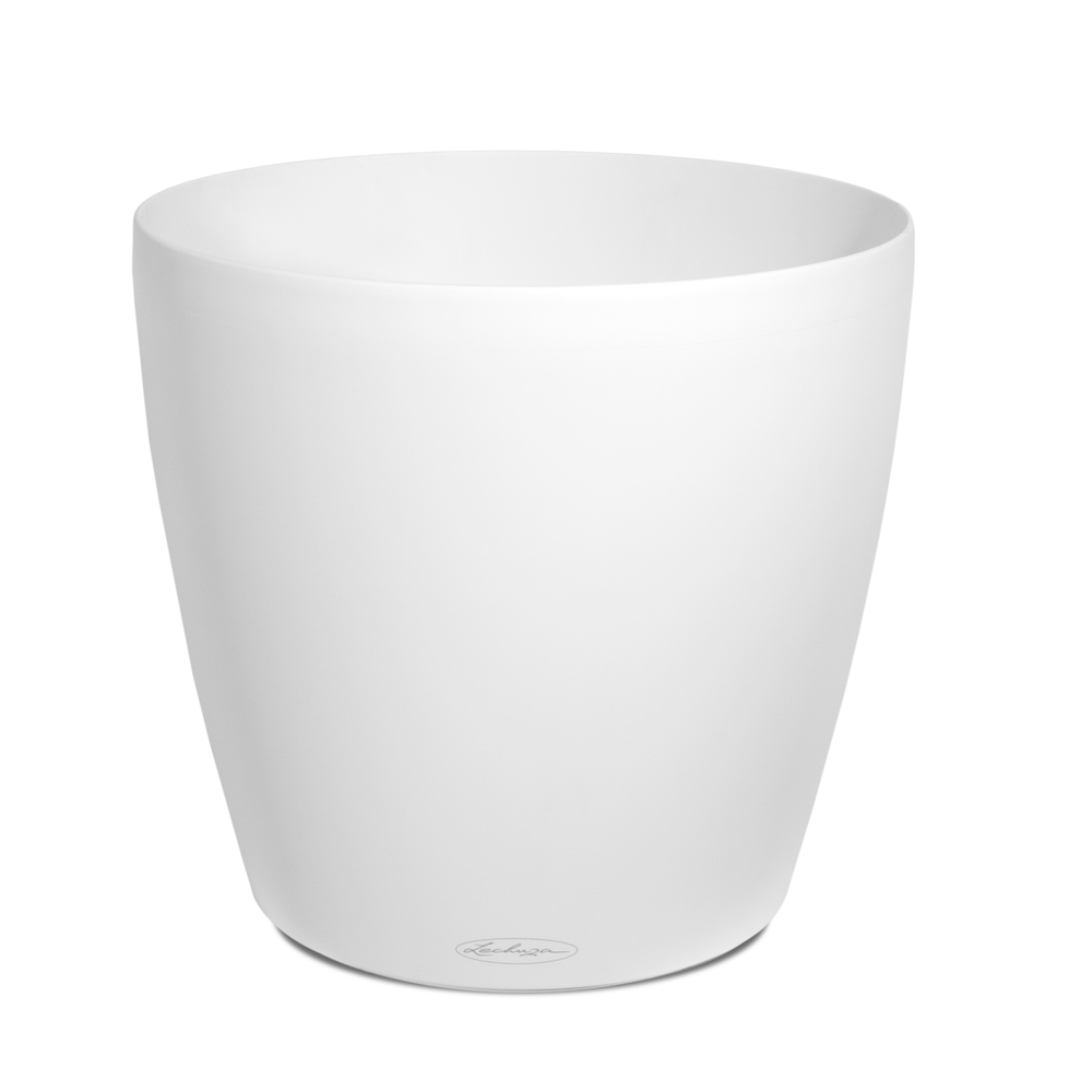 Кашпо Lechuza "Color Classico Complete white" (пластик), D28xH26 см Белый