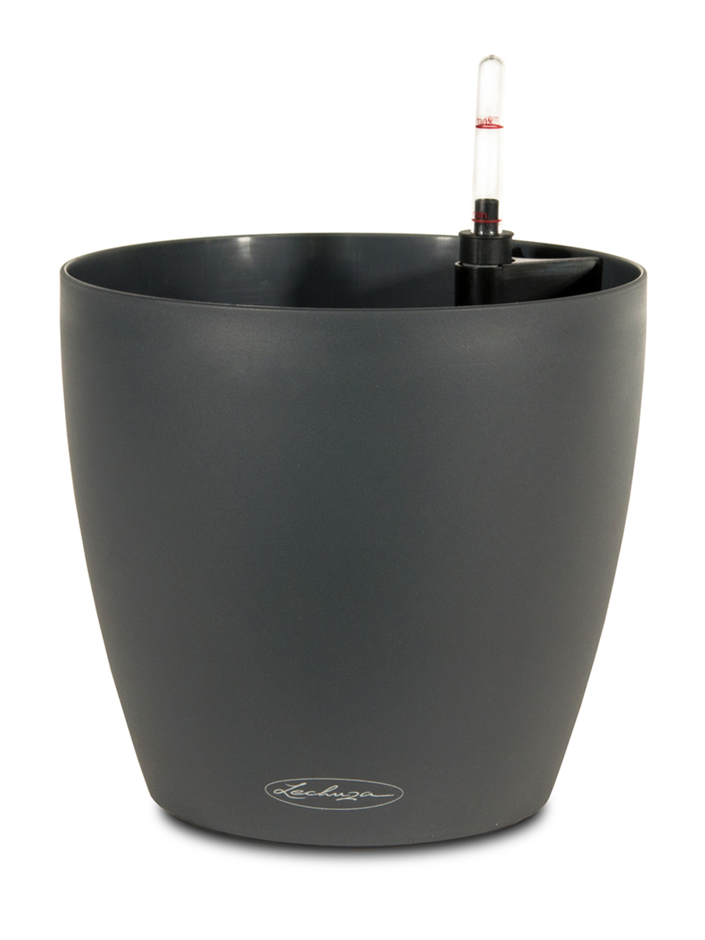 Кашпо Lechuza "Color Classico Complete slate" (пластик), D35xH32 см Серый