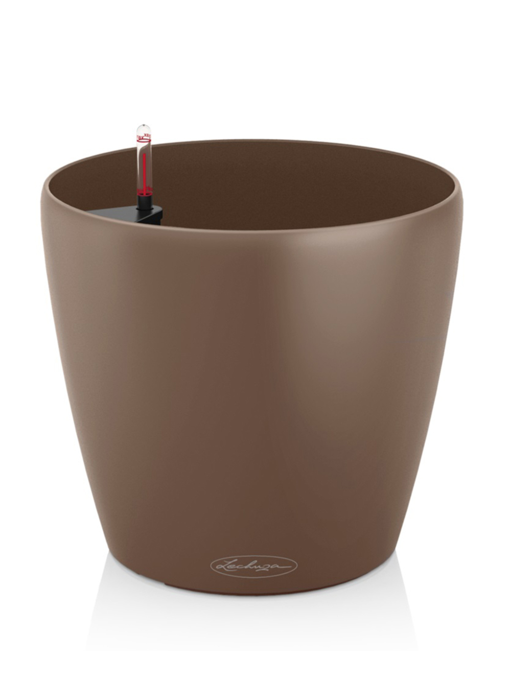 Кашпо Lechuza "Color Classico Complete nutmeg" (пластик), D18xH17 см Мокка