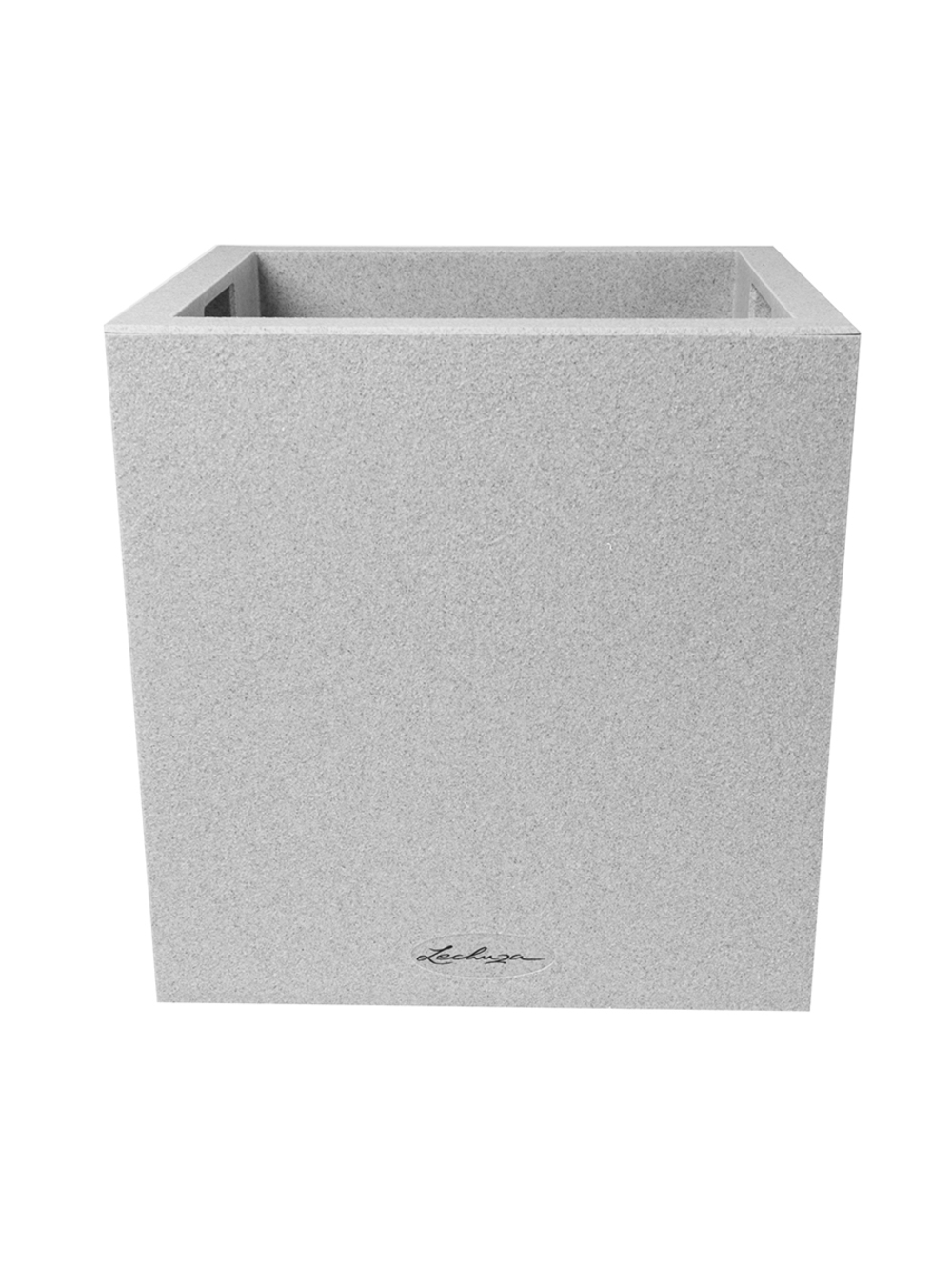 Кашпо Lechuza "Canto Complete stone grey" (пластик), 30x30xH30 см Серый