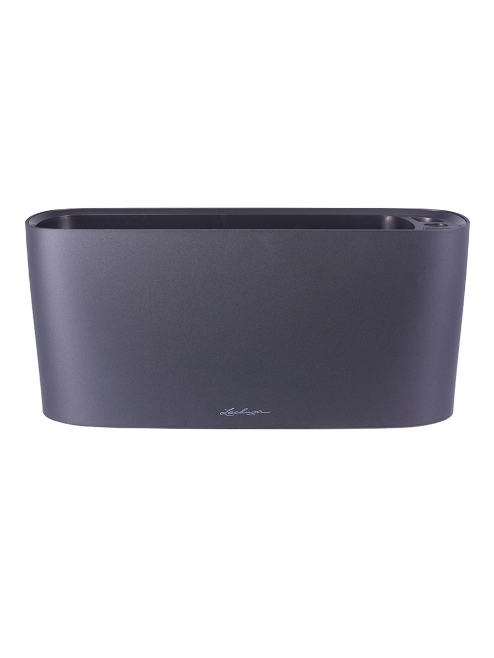 Кашпо Lechuza "Delta Complete charcoal metallic" (пластик), 40x15xH18 см Антрацитовый металлик