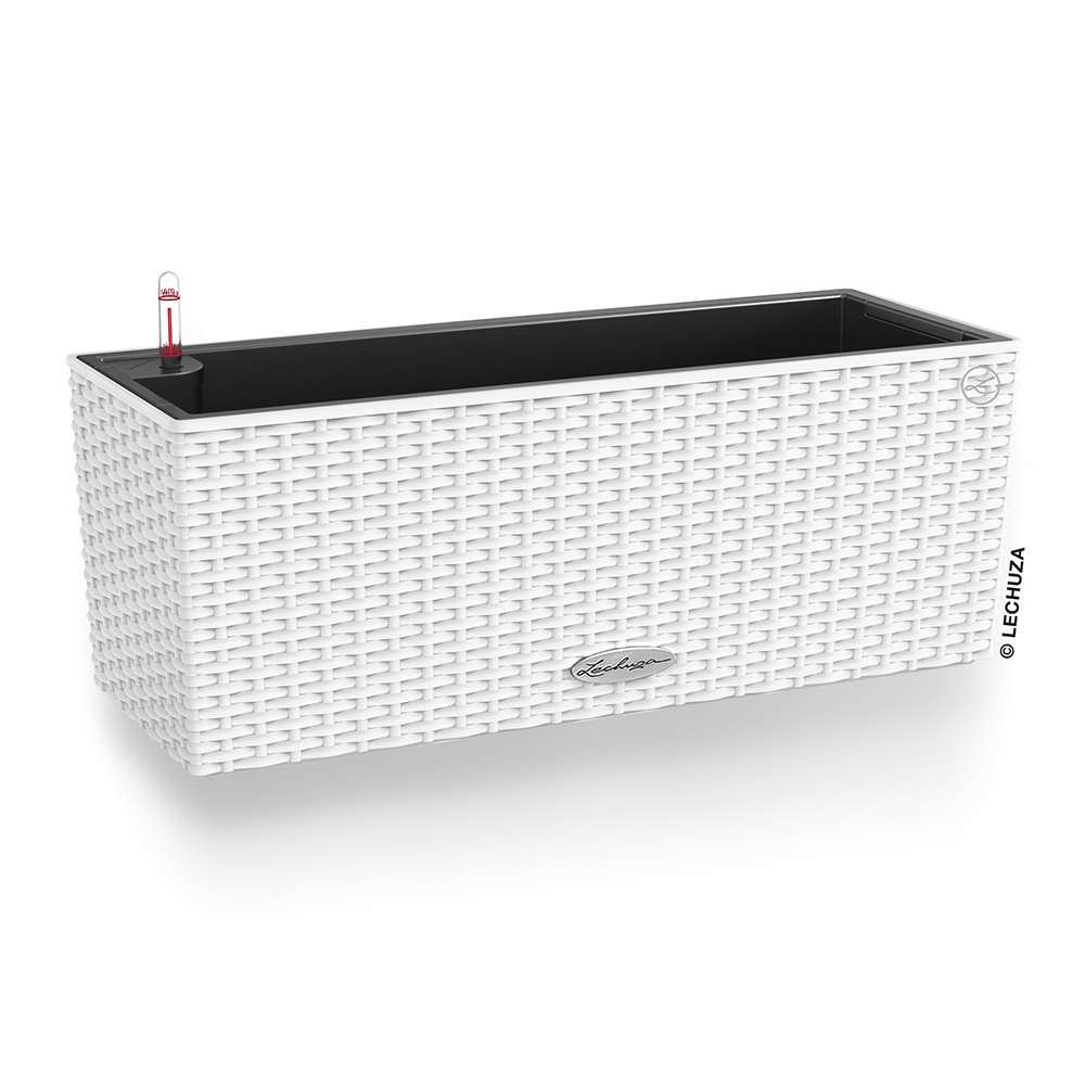 Кашпо Lechuza "Balconera Cottage Complete white" (пластик), 50x19xH19 см Белый