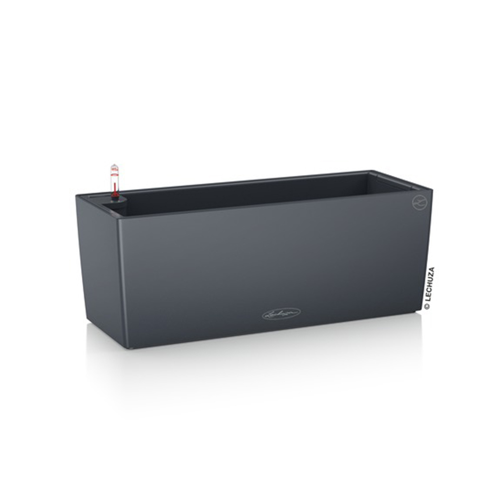 Кашпо Lechuza "Balconera Color Complete slate" (пластик), 50x19xH19 см Серый