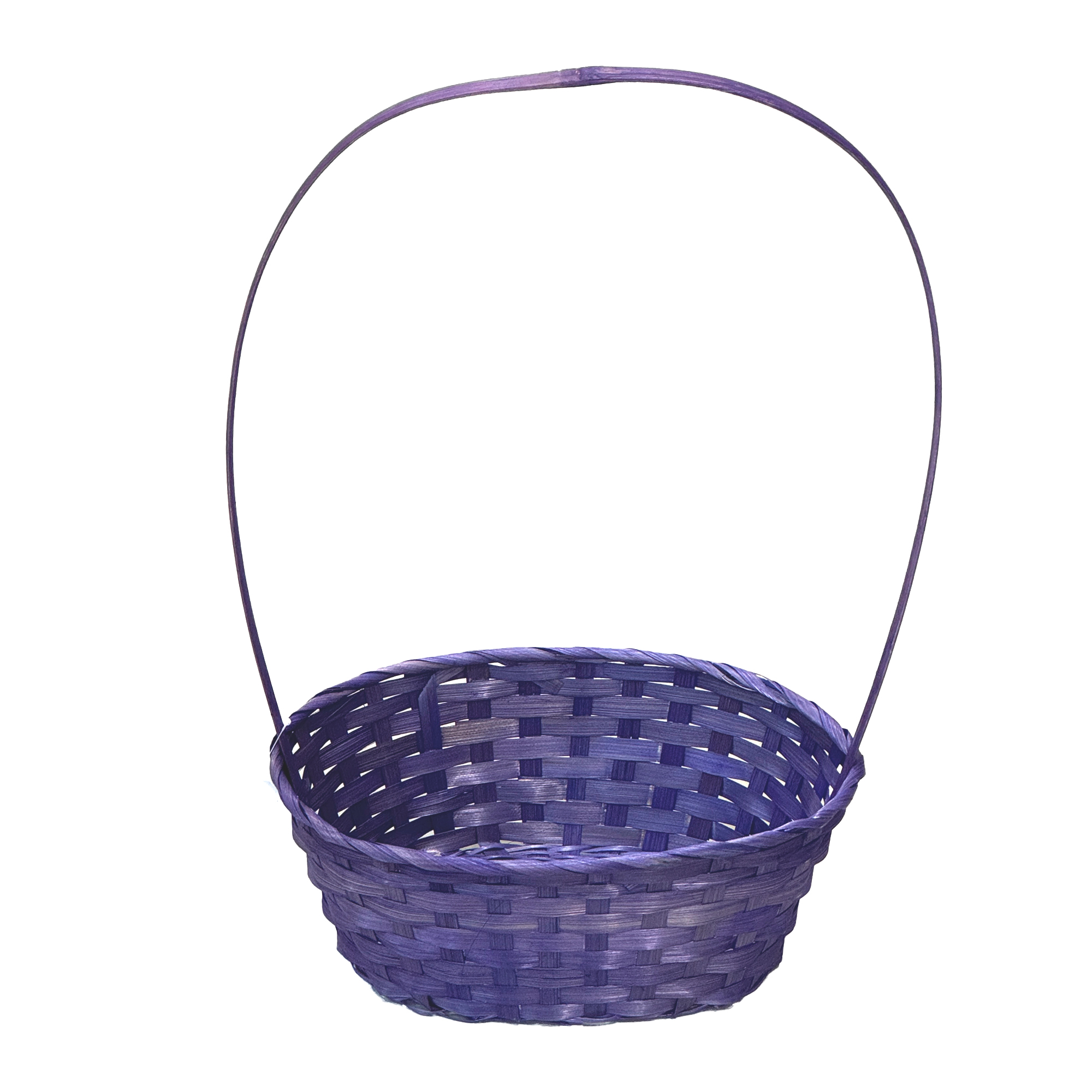 Корзина плетеная (бамбук), 30x22xH13/49 см Фиолетовый