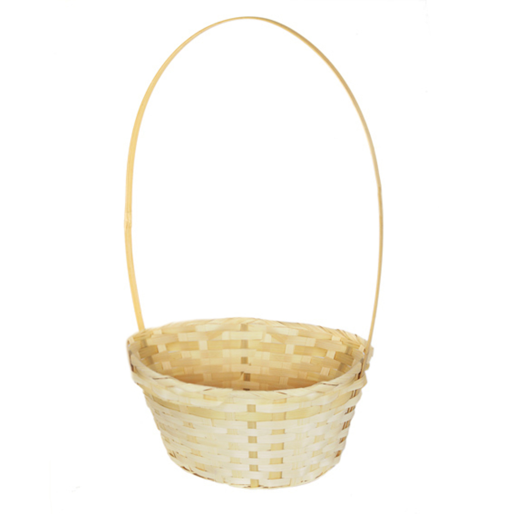 Корзина плетеная (бамбук), 30x22xH13/49 см Натуральный