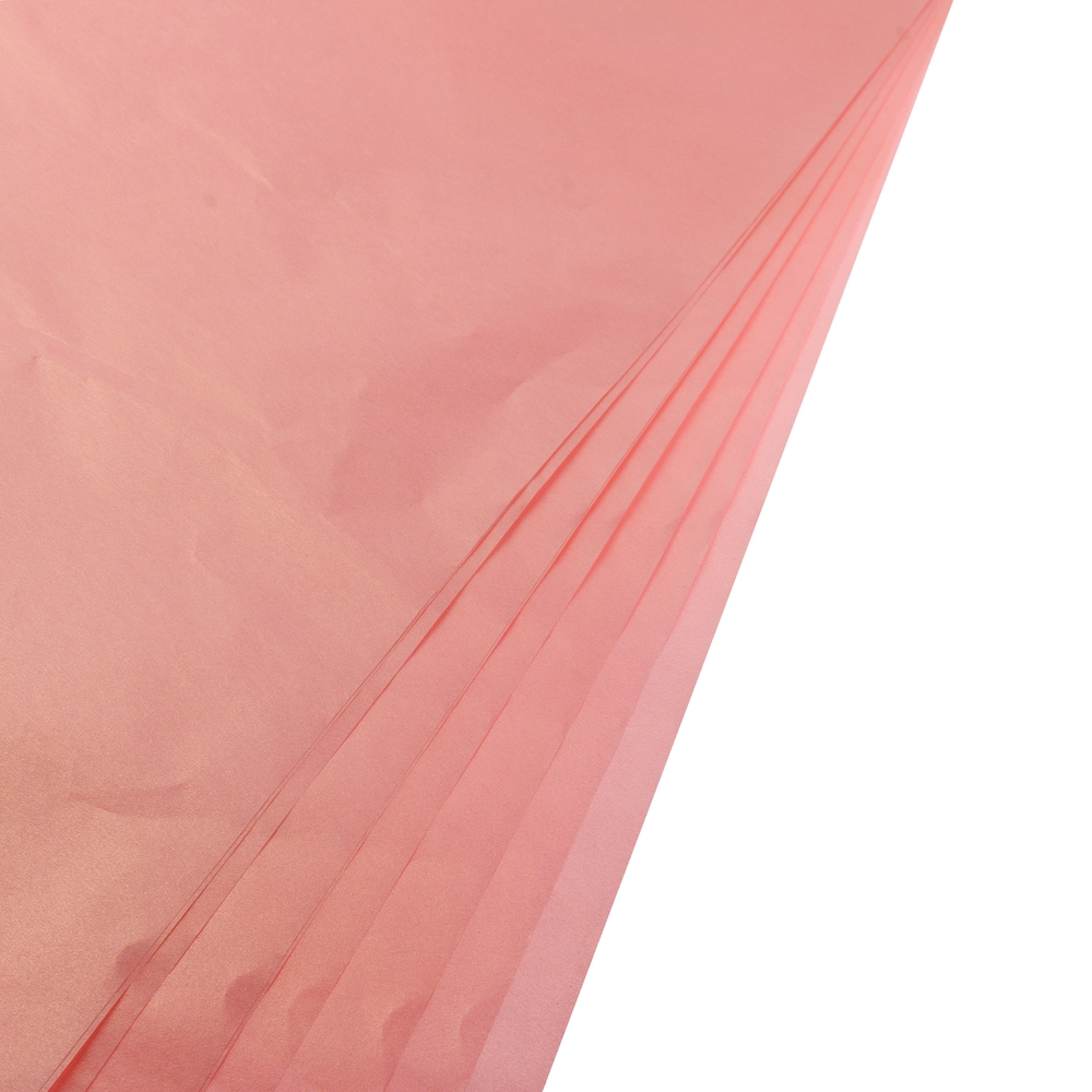 Бумага тишью "Металлик", 50x70 см, набор (10 шт) Персиковый