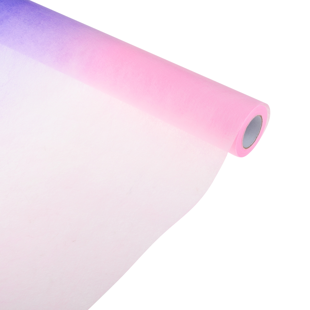 Фетр, 50 смx12 м, с цветным переходом Розовый-сиреневый