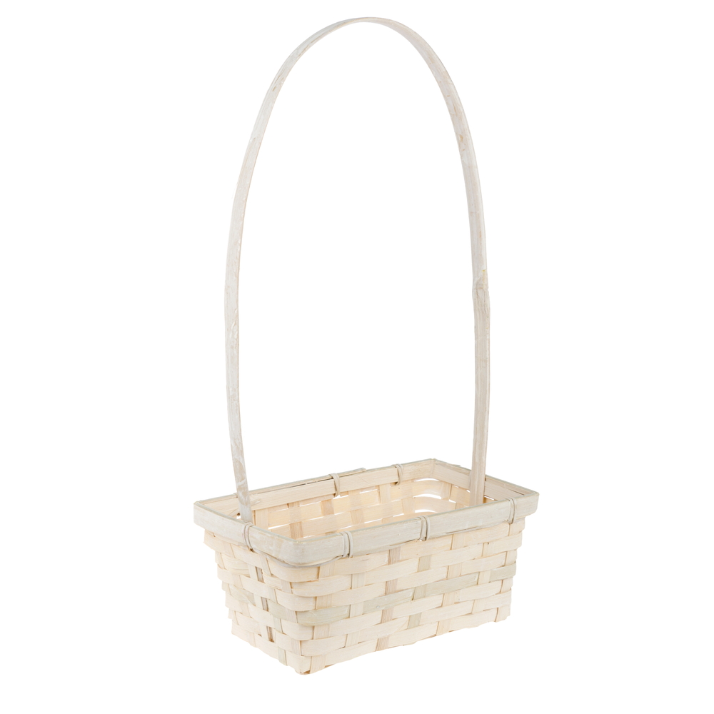 Корзина плетеная (бамбук), 22x11,5xH9 см Белый