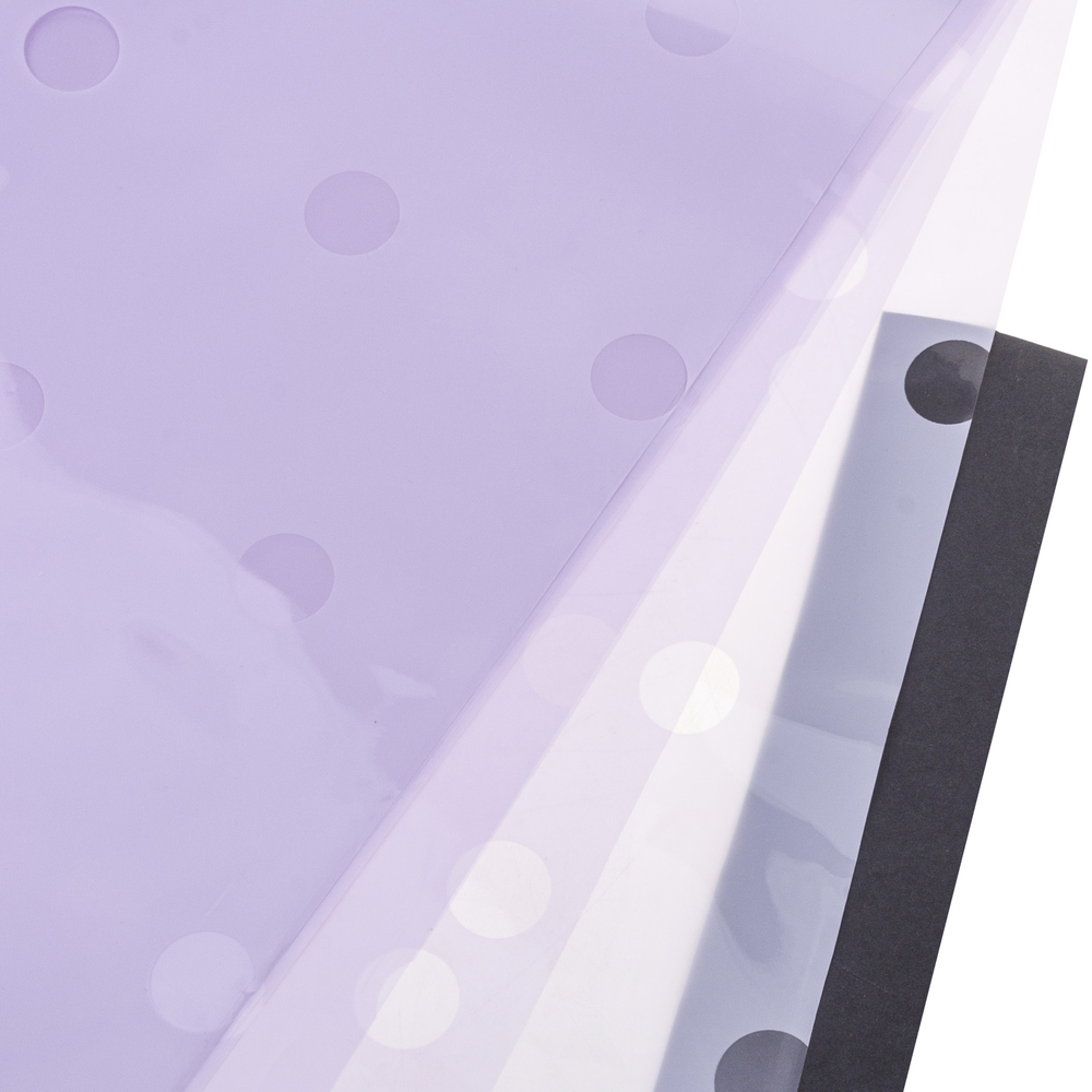 Пленка матовая полупрозрачная "Горох", 60х60 см, набор (20 шт) Сиреневый