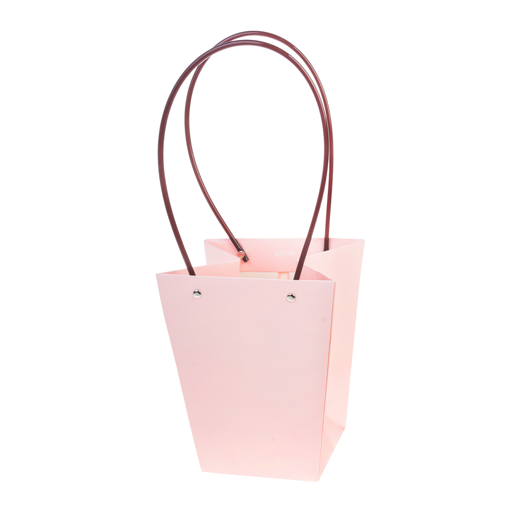 Сумка подарочная (картон), 17x11,5xH20 см, набор (10 шт), с ламинацией Розовый