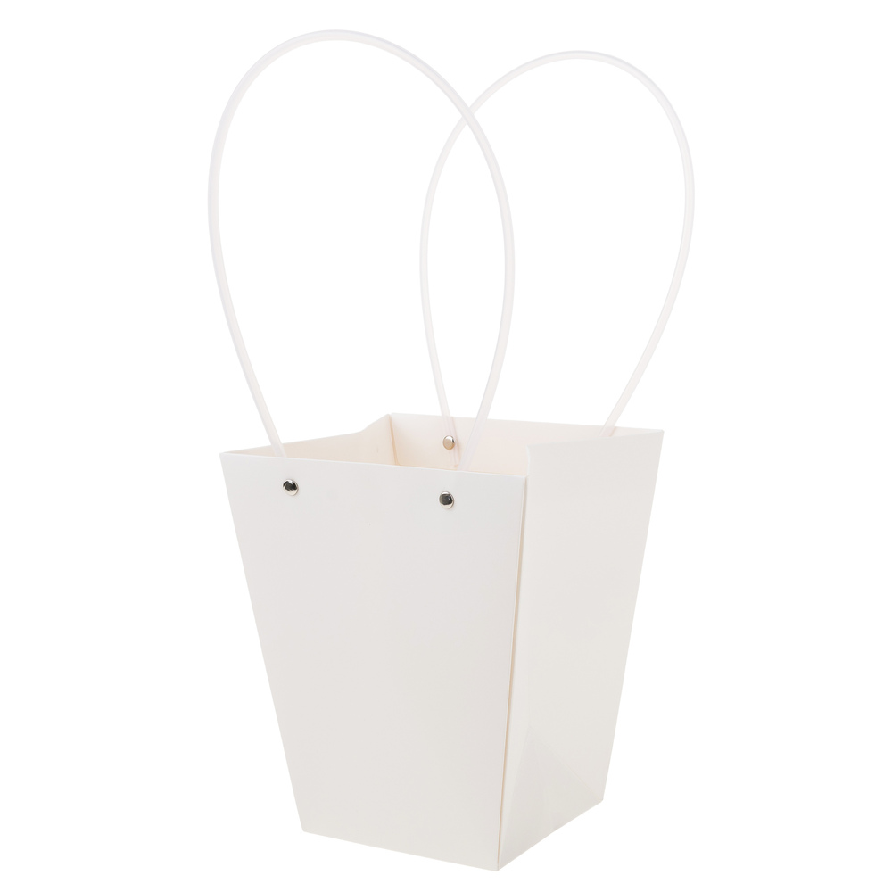 Сумка подарочная (картон), 17x11,5xH20 см, набор (10 шт), с ламинацией Белый