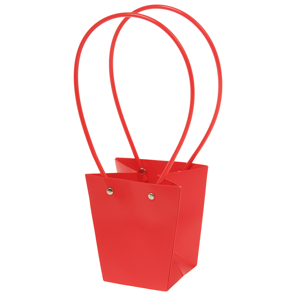 Сумка подарочная (картон), 12x8xH12,5 см, набор (10 шт), с ламинацией Красный