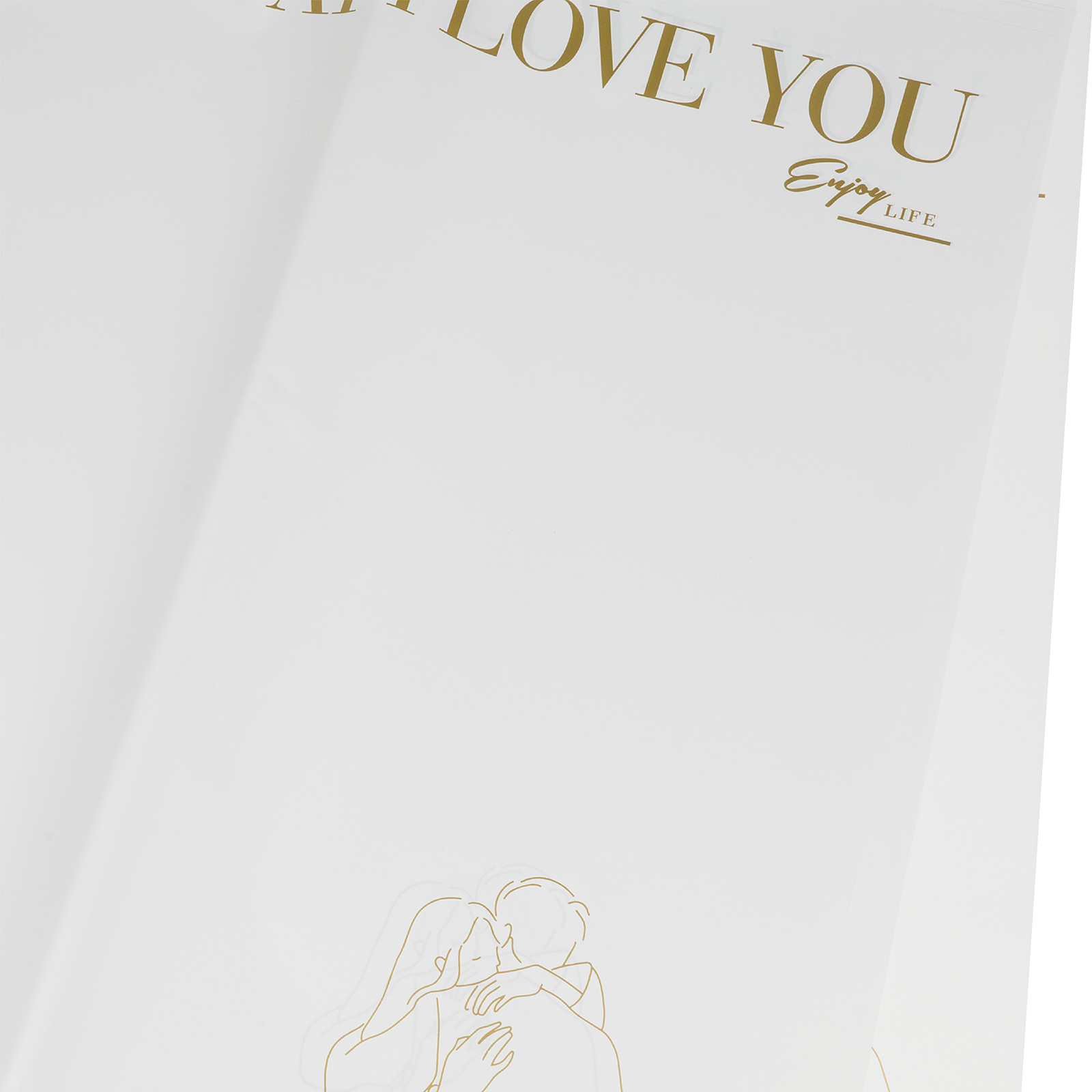 Пленка матовая "Follow You", 57x57 см, набор (20 шт) Белый-золотой