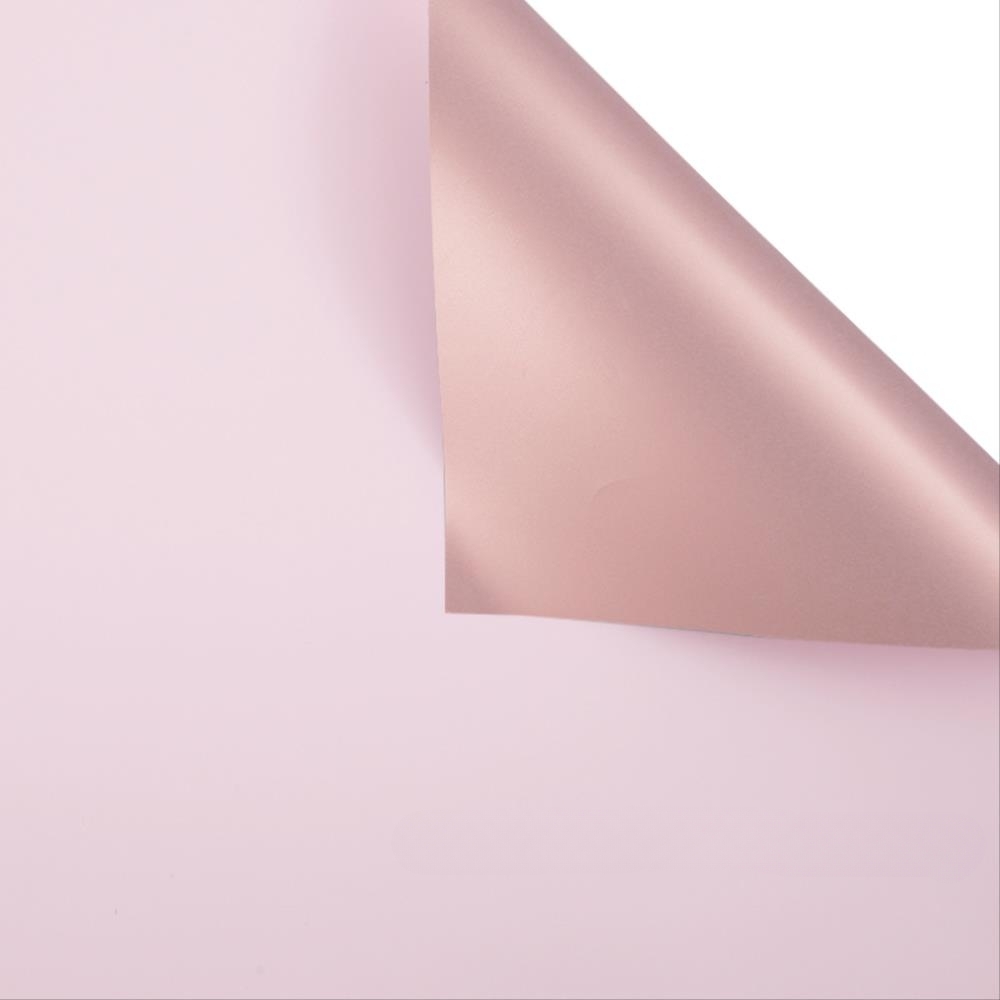 Пленка матовая "Жемчужный перламутр", 58 cмх5 м, двусторонняя Пыльно-розовый