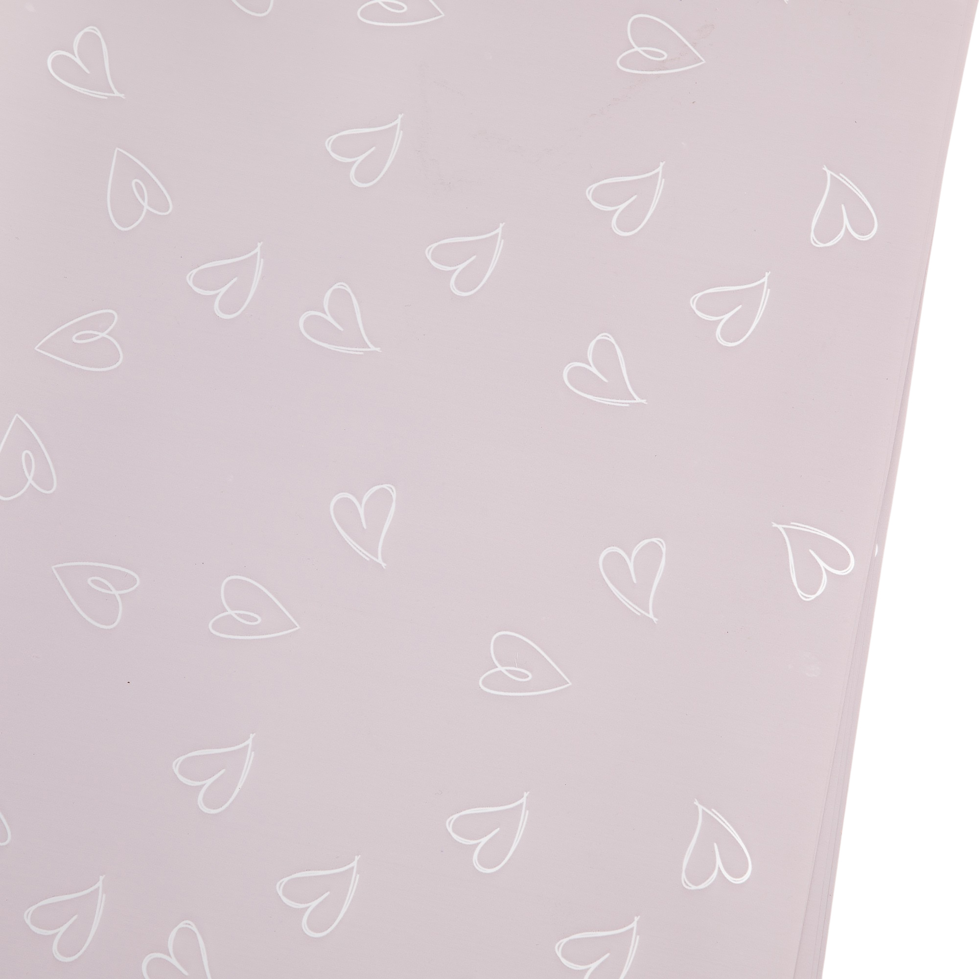 Пленка матовая "Сердца", 58х58 см, 63 mic, набор (20 шт) Сиреневый