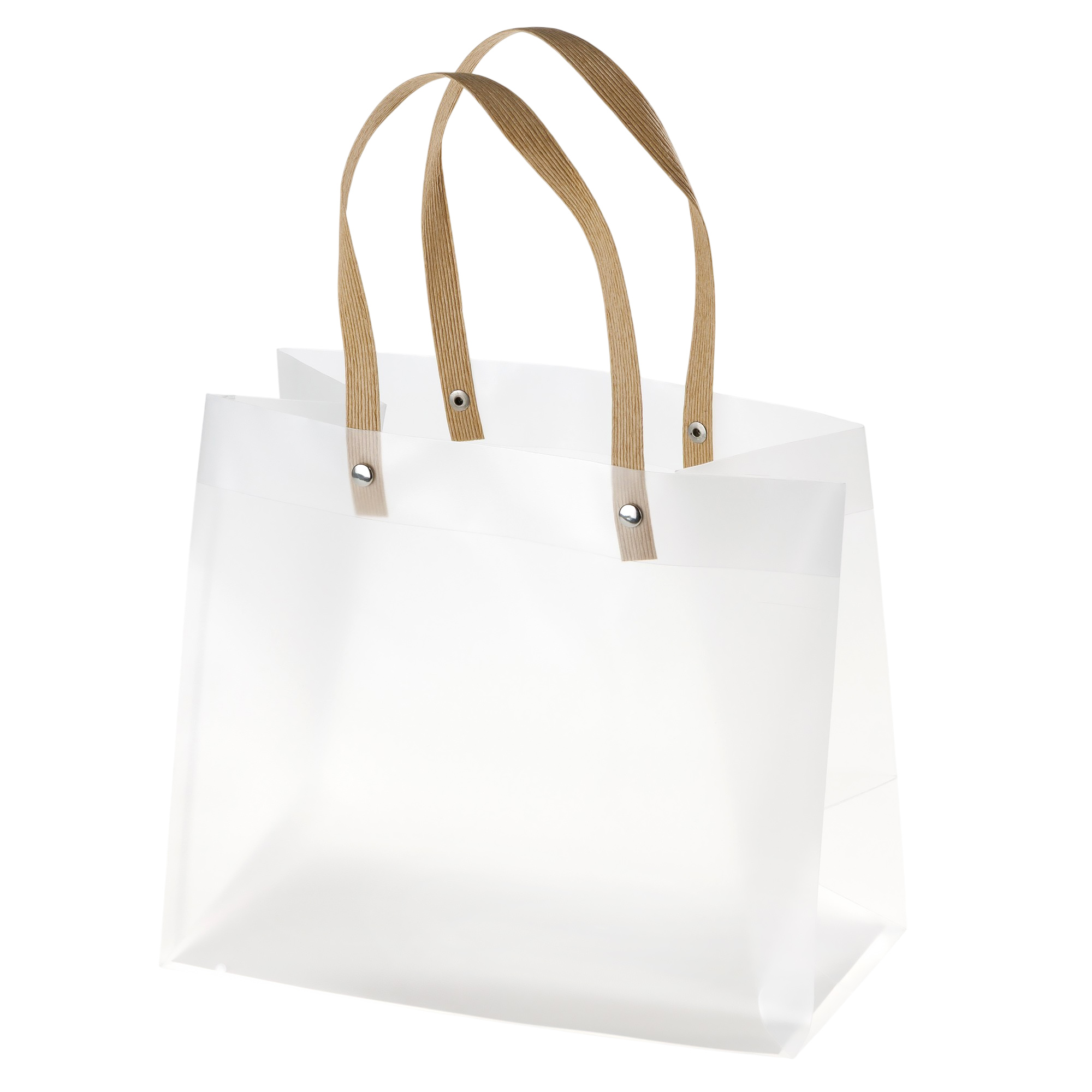 Сумка подарочная (пластик), 23x13xH20 см, набор (10 шт) Прозрачный