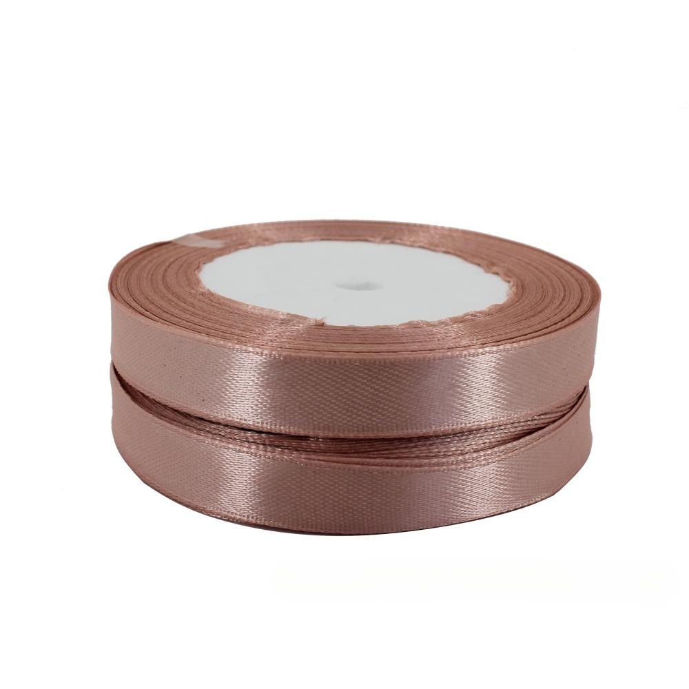 Лента атлас, 12 ммx25 ярд Светло-розовый