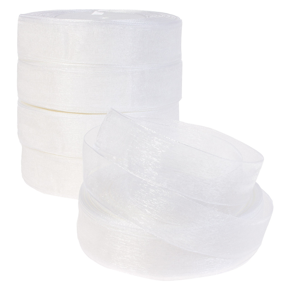 Лента органза, 25 ммx50 ярд Белый