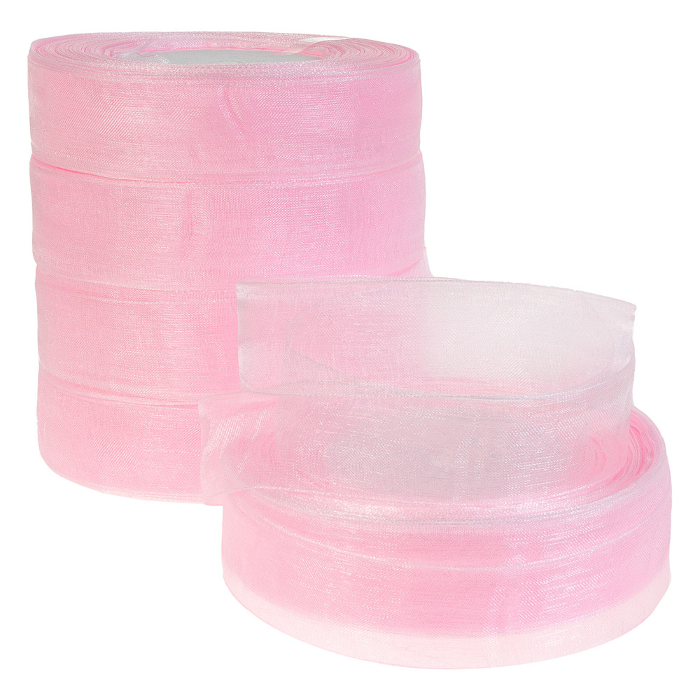 Лента органза, 25 ммx50 ярд Светло-розовый