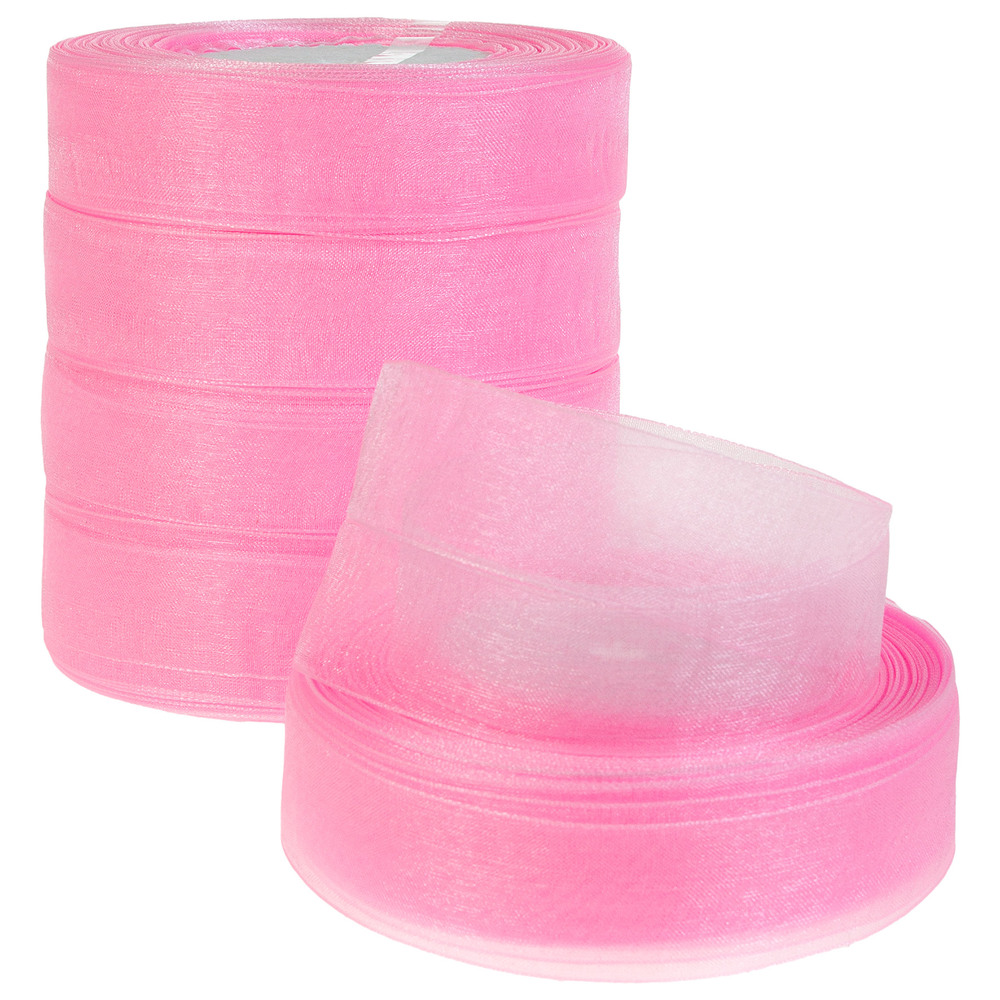 Лента органза, 25 ммx50 ярд Розовый