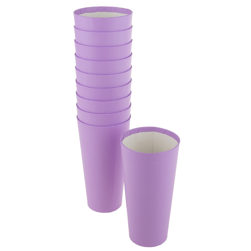 Коробка-кашпо "Конус", D9,5xH18 см Фиолетовый