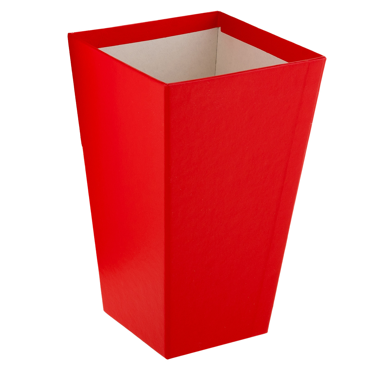 Коробка-кашпо "Трапеция", 9,5x9,5xH18 см Красный