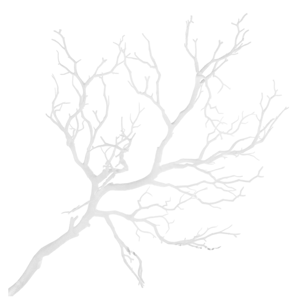 Ветка искусственная "Ветвь", H105 см Белый