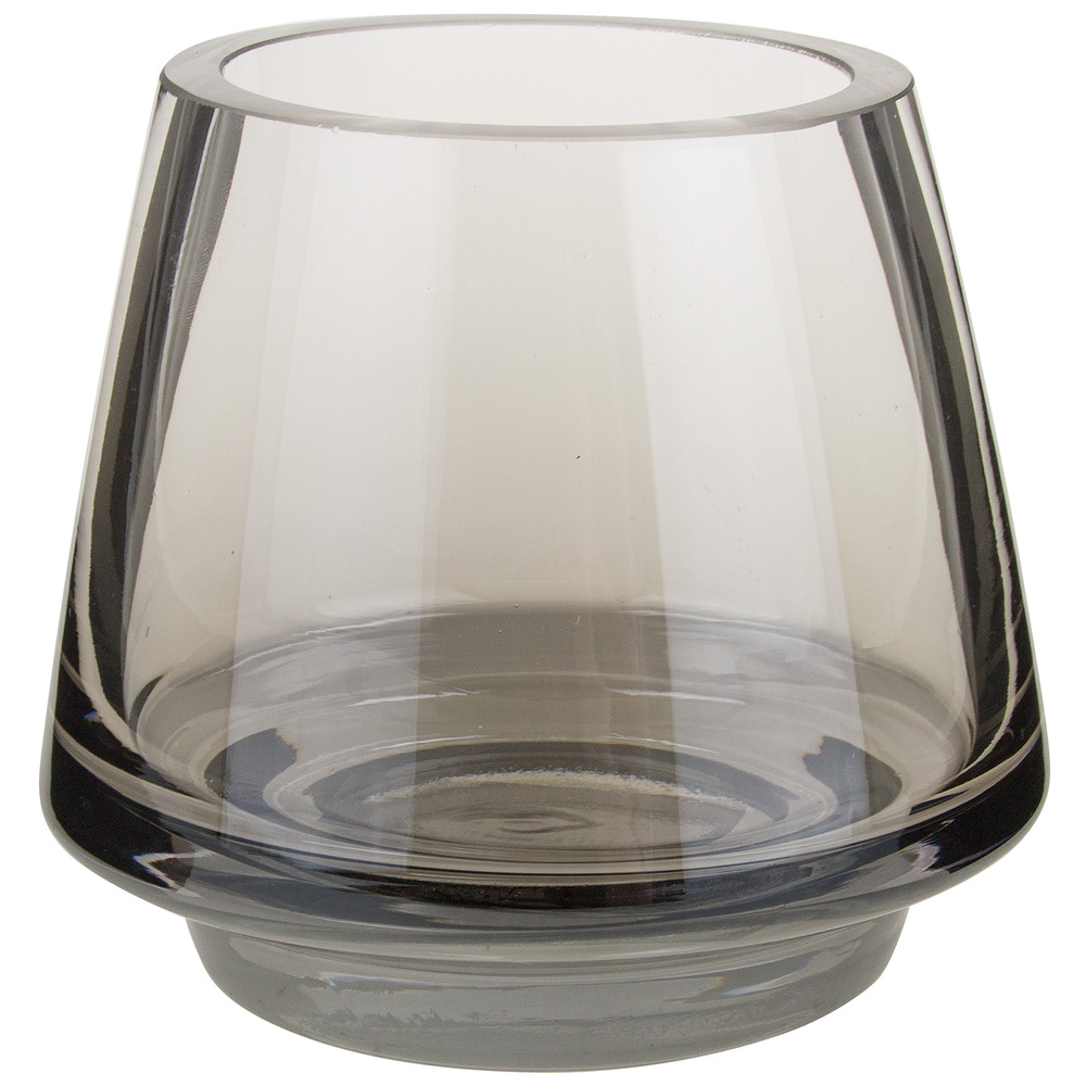 Ваза "Тени" (стекло), D13xH11,5 см Серый