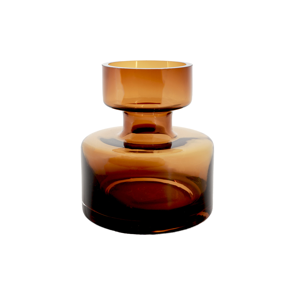 Ваза "Okto" (стекло), D18хH20 см Оранжевый