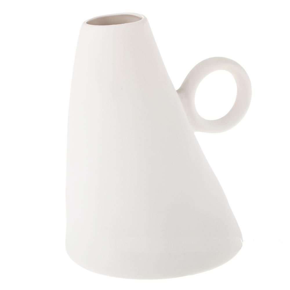 Ваза "Rome" (керамика), D14,5xH17 см Белый