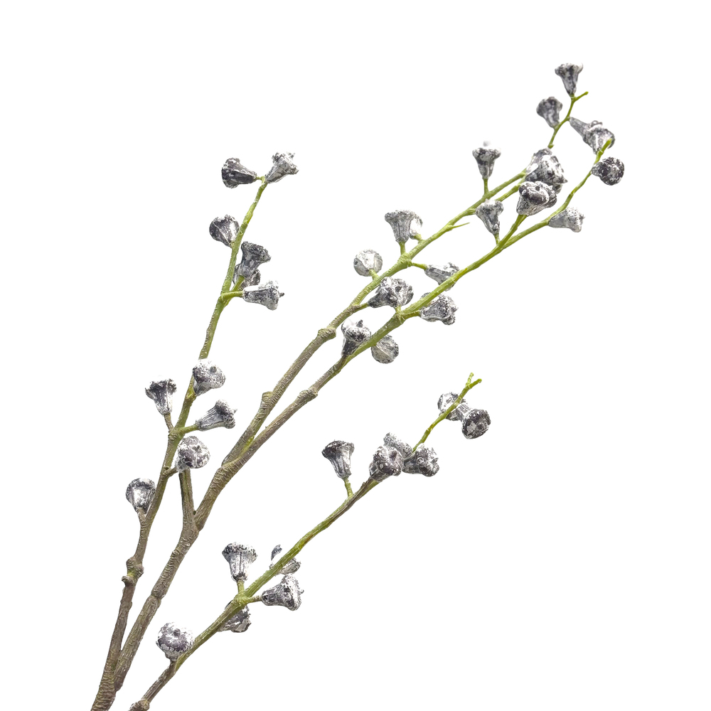 Ветка искусственная "Плоды Эвкалипта", H90 см Зеленый