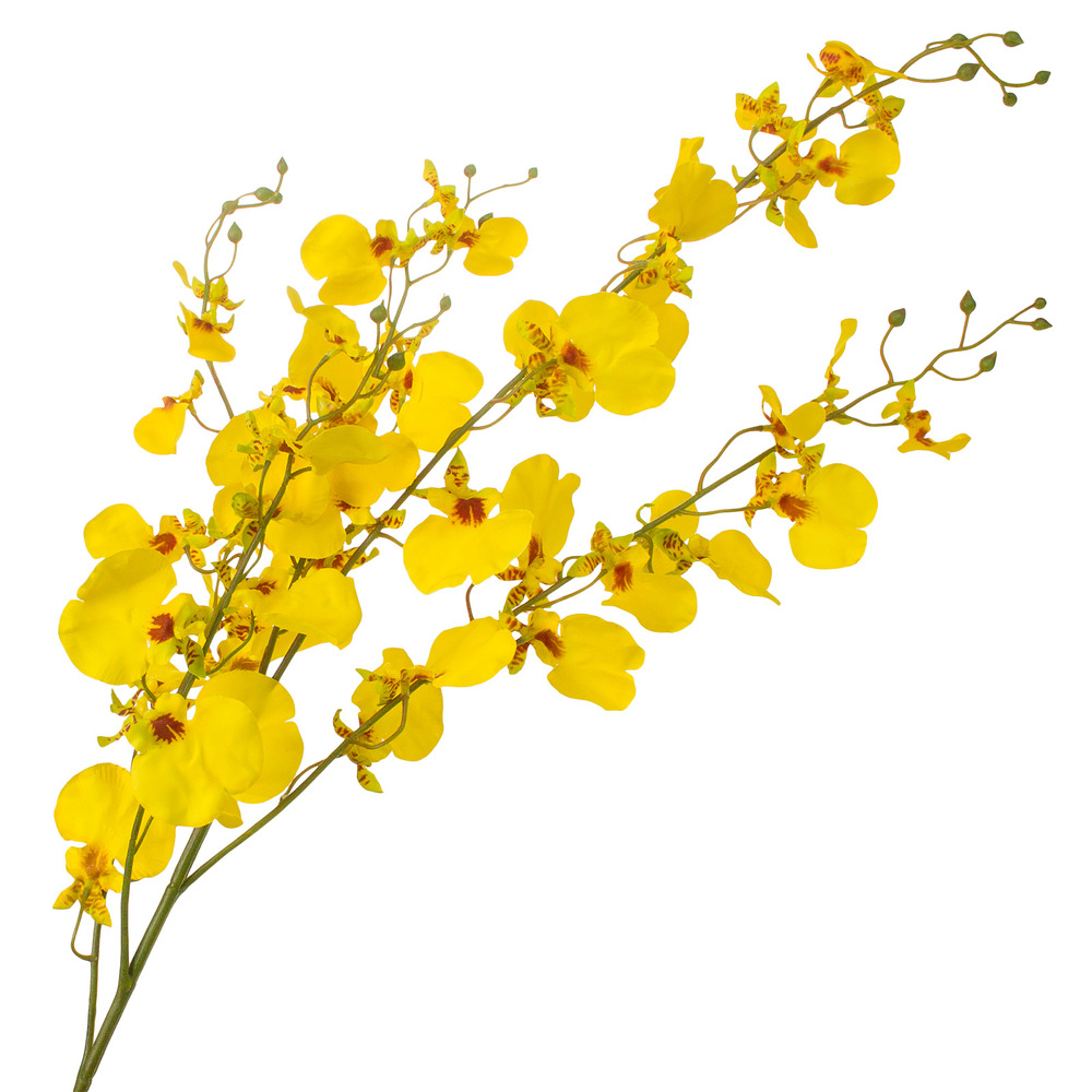 Цветок искусственный "Дендробиум", H106 см Желтый