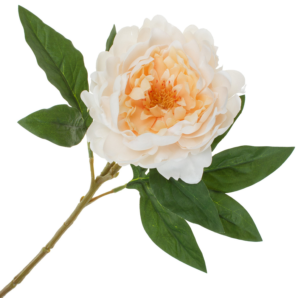 Цветок искусственный "Пион", H58 см Кремовый