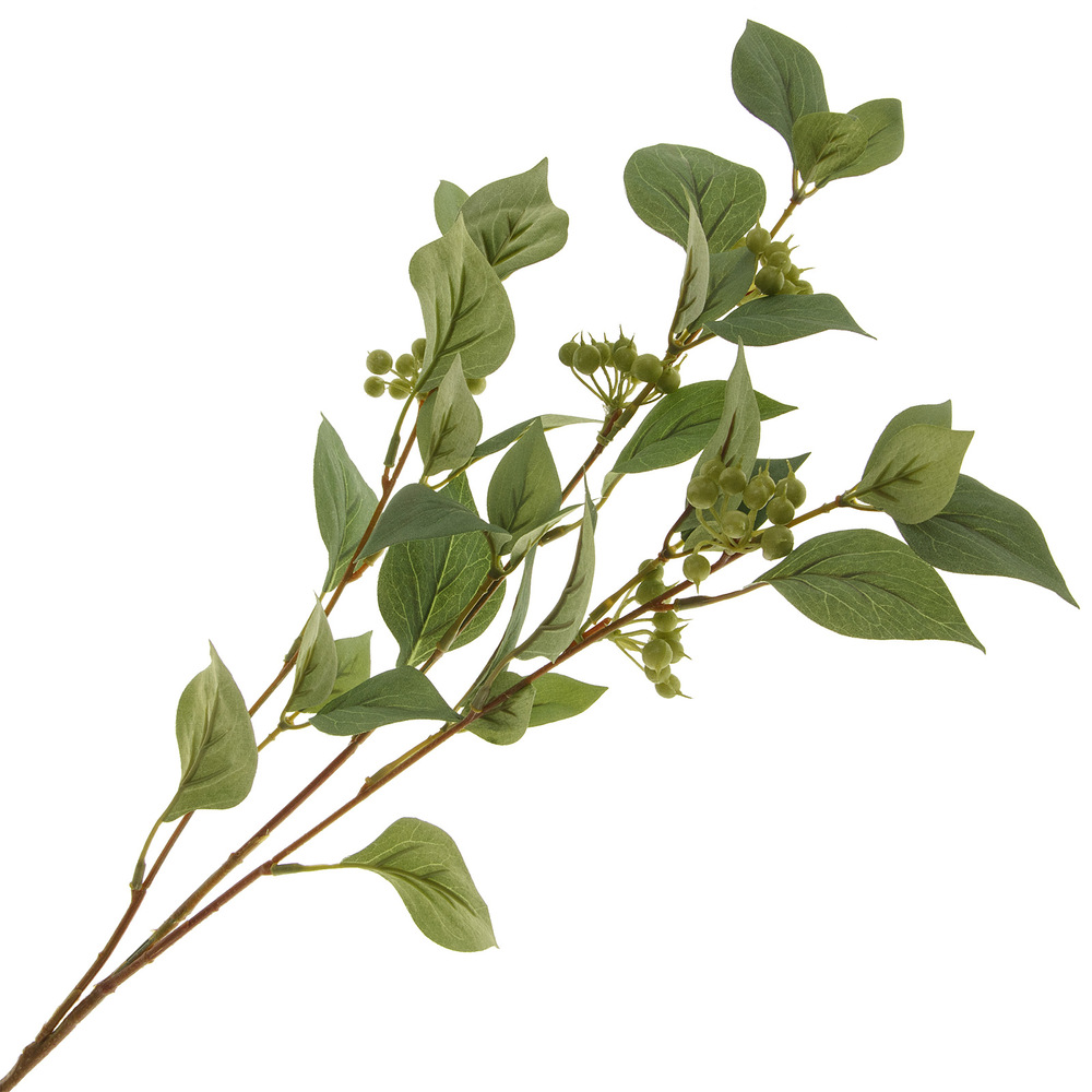 Ветка искусственная "Ягодник", H78 см Зеленый