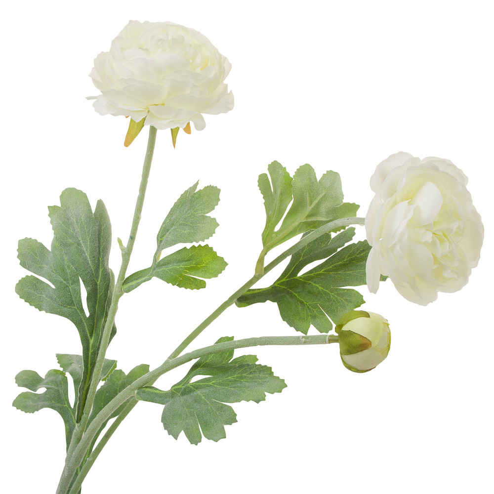 Цветок искусственный "Ранункулюс", H52 см Белый