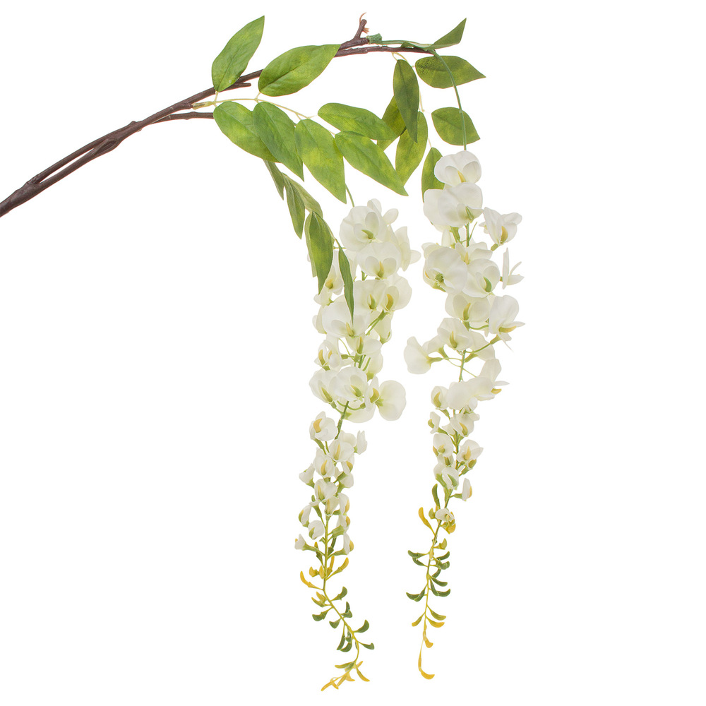 Цветок искусственный "Глициния", H135 см Белый