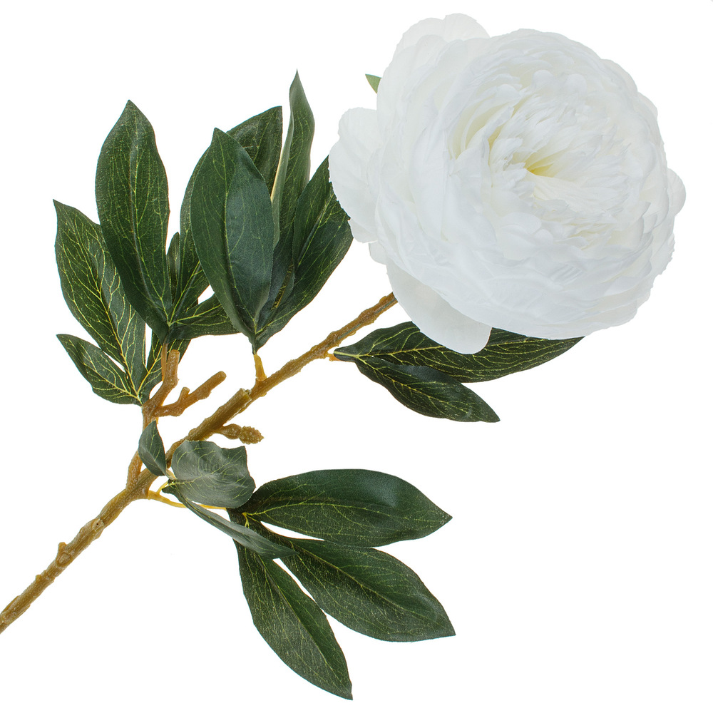 Цветок искусственный "Пион", H92 см Белый