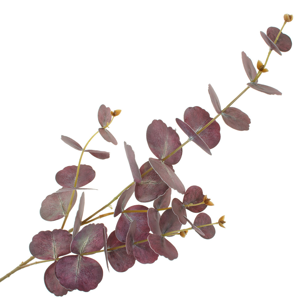 Ветка искусственная "Эвкалипт красный", H90 см Сиреневый