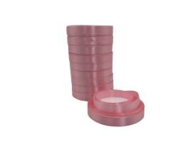 Лента атлас, 12 ммx25 ярд, набор (10 шт) Розовый-сиреневый