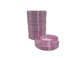 Лента атлас, 12 ммx25 ярд, набор (10 шт) Розовый-сиреневый
