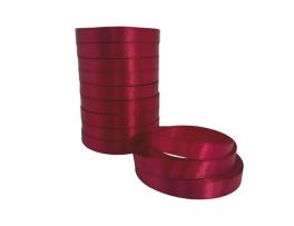 Лента атлас, 12 ммx25 ярд, набор (10 шт) Бордовый