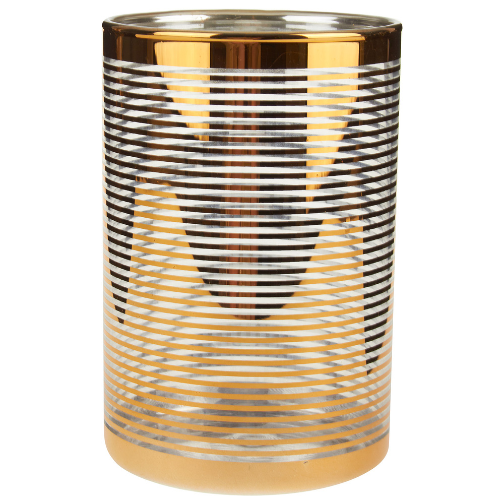 Ваза "Трубка 100 section" (стекло), D10хН15 см Золотой