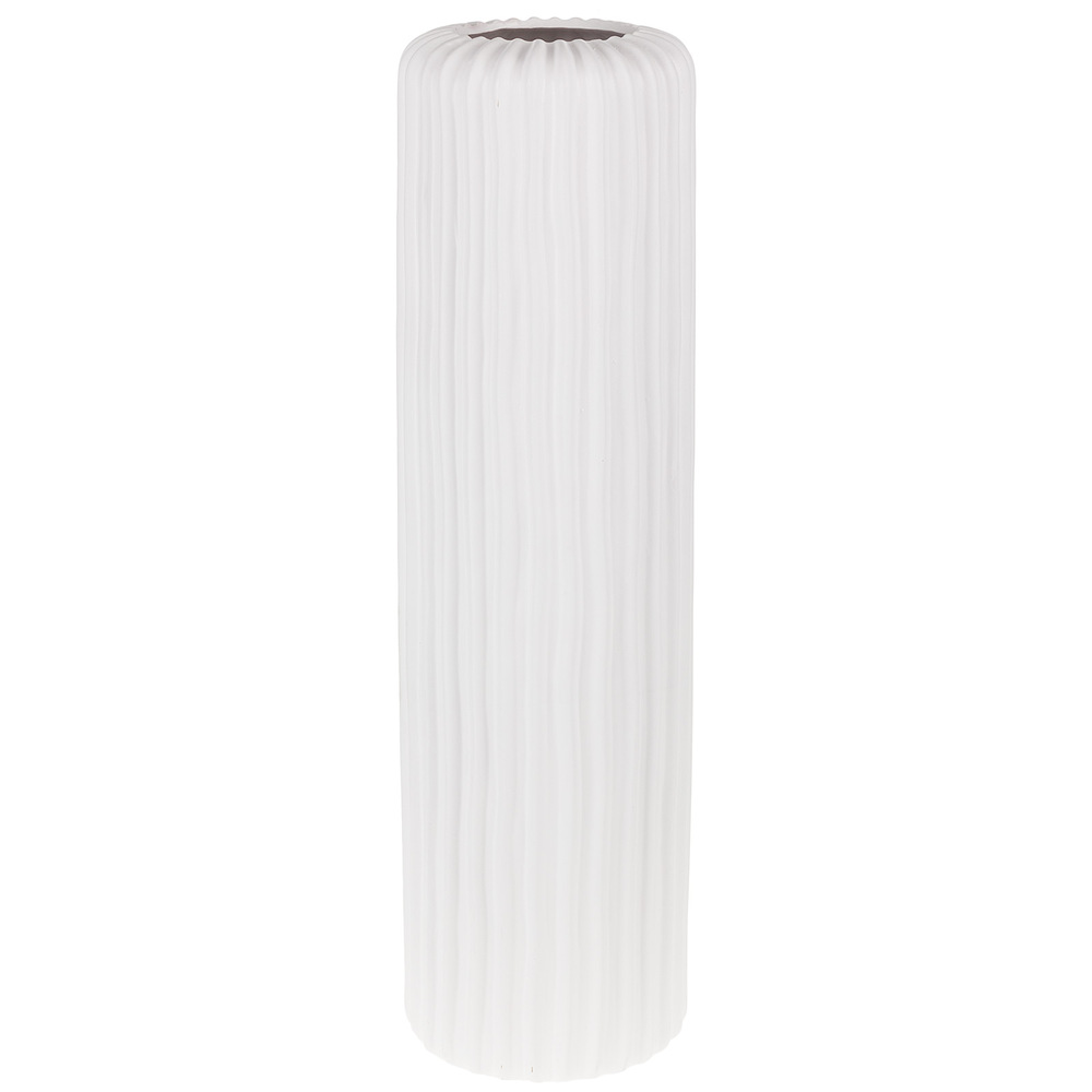 Ваза "Bauhaus" (керамика), D16,5хН58 см Белый