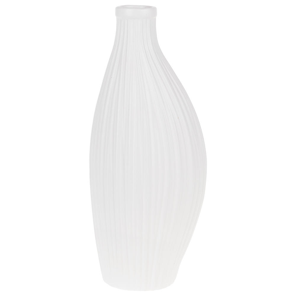 Ваза "Bauhaus" (керамика), D11х15хН35,5 см Белый